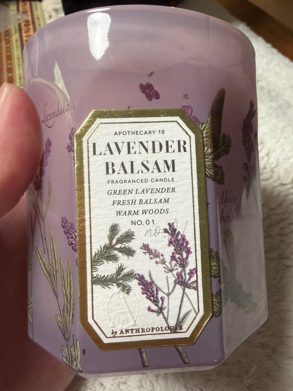 NWT Anthropologie Apothecary 18 Lavender Balsam Candle